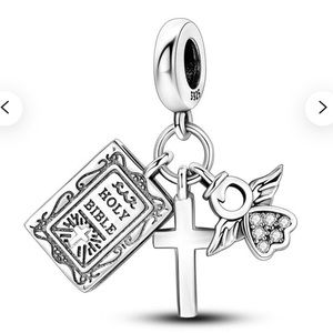 NWOT Holy Bible, Cross, Guardian Angle Charm for Bracelet and Necklace Jewelry